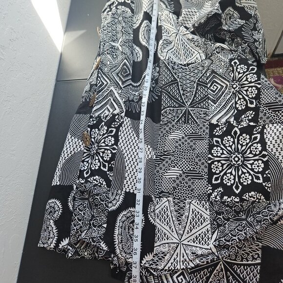 Womens Patchwork 100% Cotton One Size Swing Jacket Lagen Look Boho Artsy  READ - Picture 14 of 14